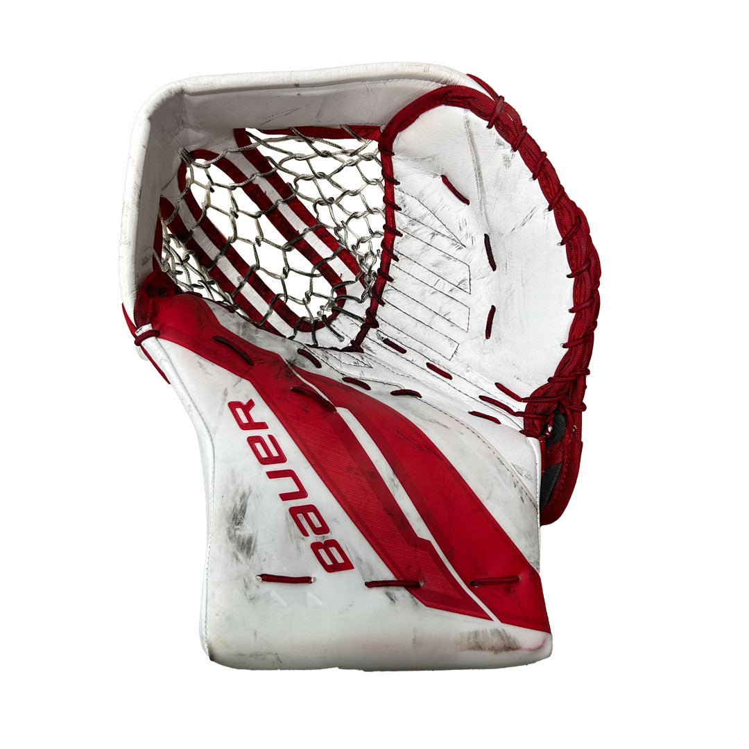Bauer Supreme Shadow - Gant de gardien de but Pro Stock d'occasion (rouge/blanc)